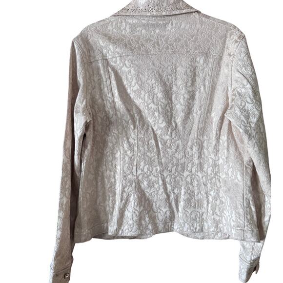 Christine Alexander L VTG Swarovski Crysta Jacket Glam 90s Y2K Bling tapestry - Picture 2 of 11